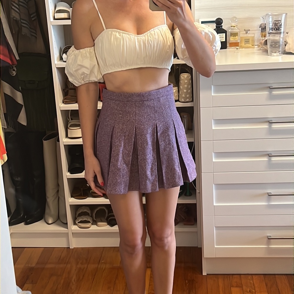 Amanda uprichard purple tweed SKORT